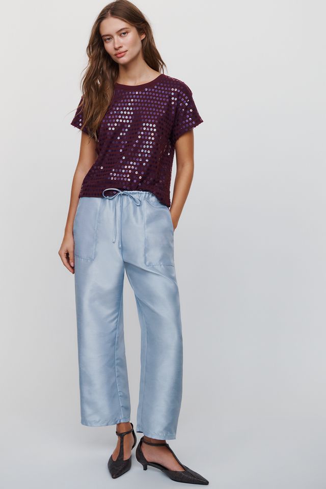 Pilcro Billie 100% Cotton Sequined Tee #2