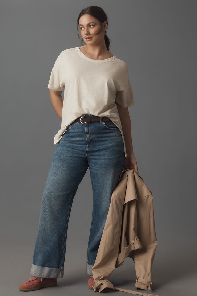 The Jordyn Cotton-Slub Crew-Neck Oversized Tee by Pilcro #6