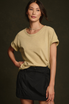 Pilcro Perfect Oversized Tee In Beige