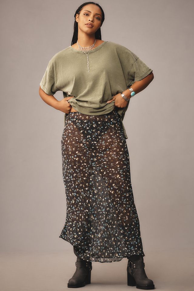 Jordyn Cotton-Slub Crew-Neck Oversized Tee by Pilcro #6