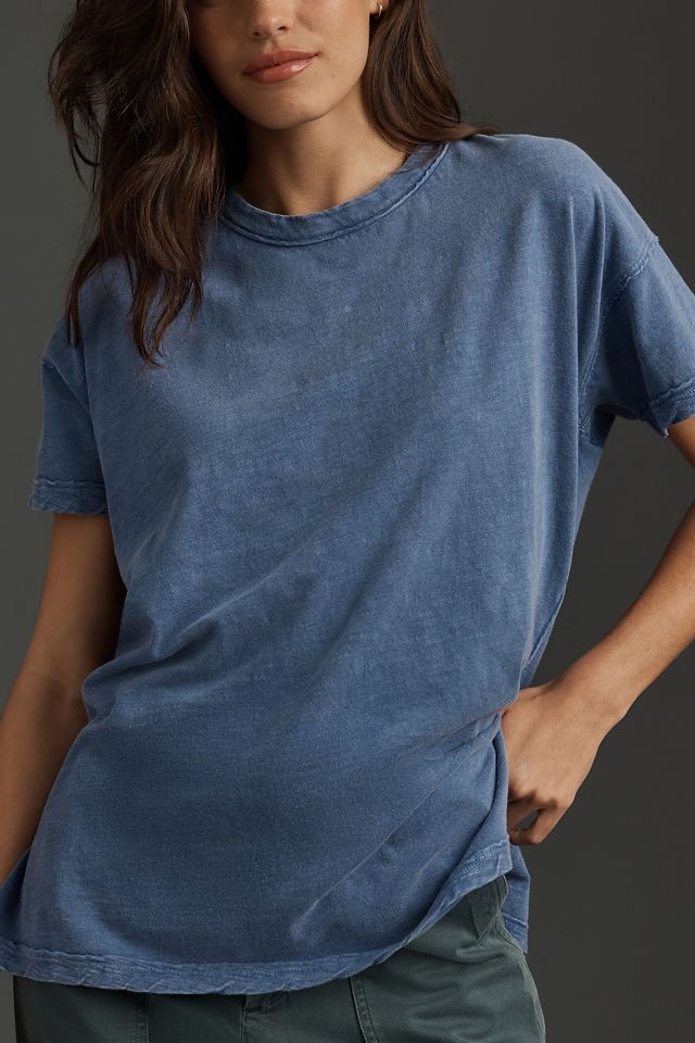 The Jordyn Cotton-Slub Crew-Neck Oversized Tee by Pilcro #1