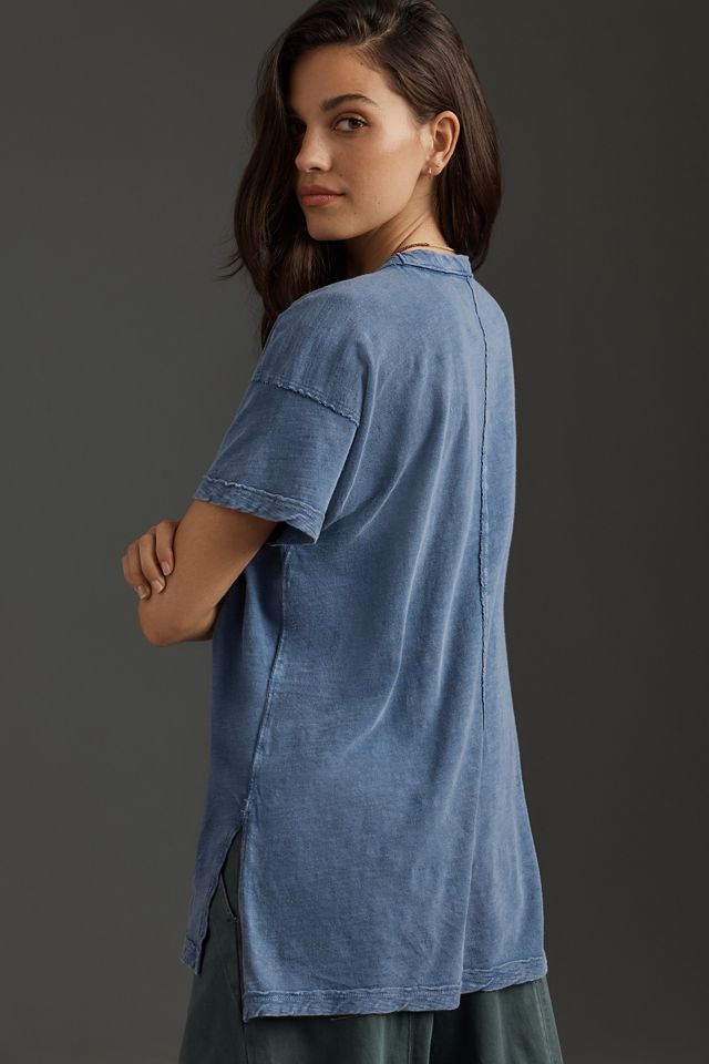 The Jordyn Cotton-Slub Crew-Neck Oversized Tee by Pilcro #2