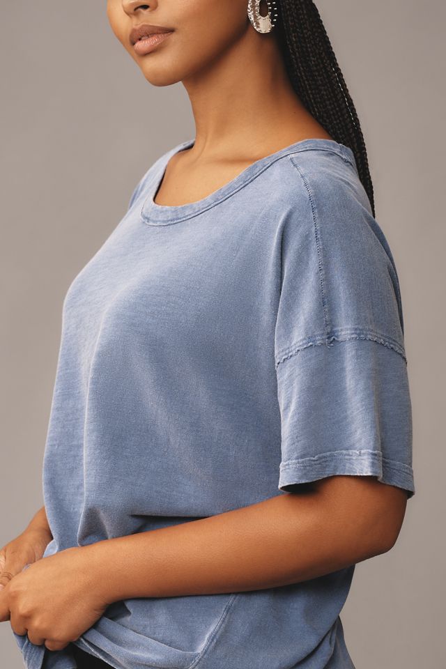 The Jordyn Cotton-Slub Crew-Neck Oversized Tee by Pilcro #7