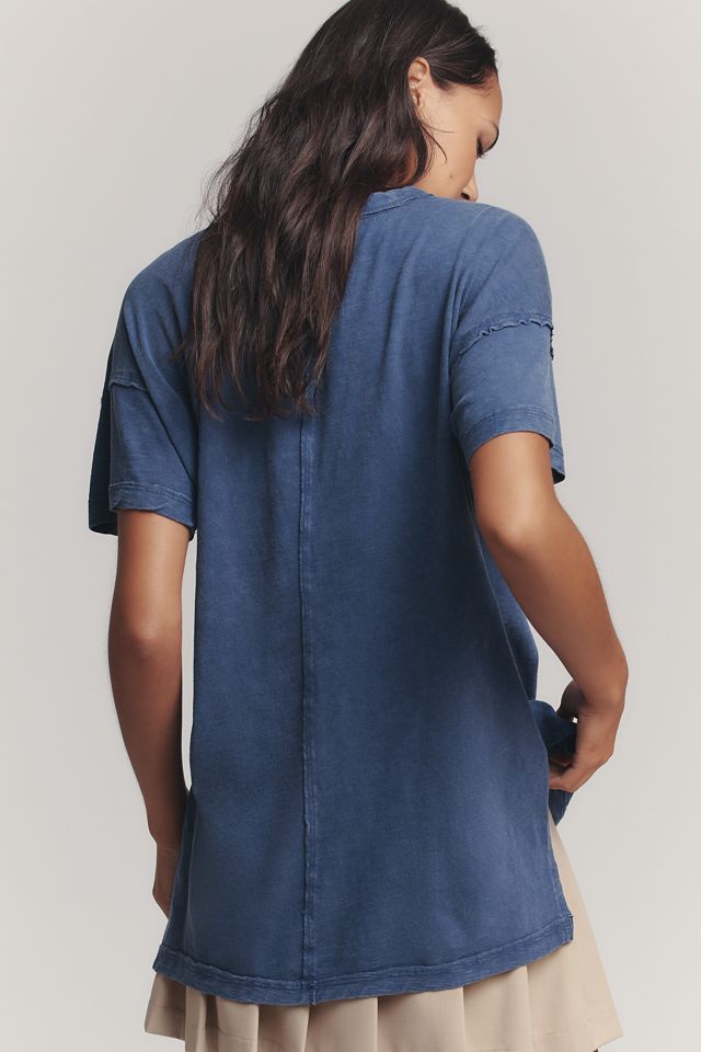 The Jordyn Cotton-Slub Crew-Neck Oversized Tee by Pilcro #1