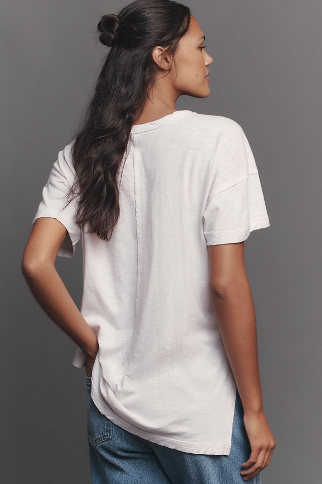 The Jordyn Cotton-Slub Crew-Neck Oversized Tee by Pilcro #1