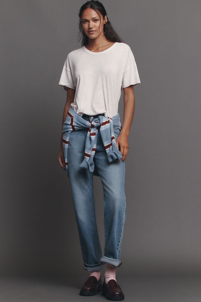 The Jordyn Cotton-Slub Crew-Neck Oversized Tee by Pilcro #2