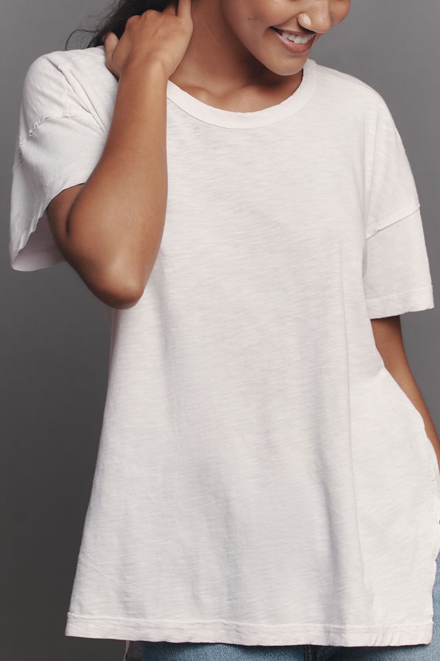 The Jordyn Cotton-Slub Crew-Neck Oversized Tee by Pilcro #3