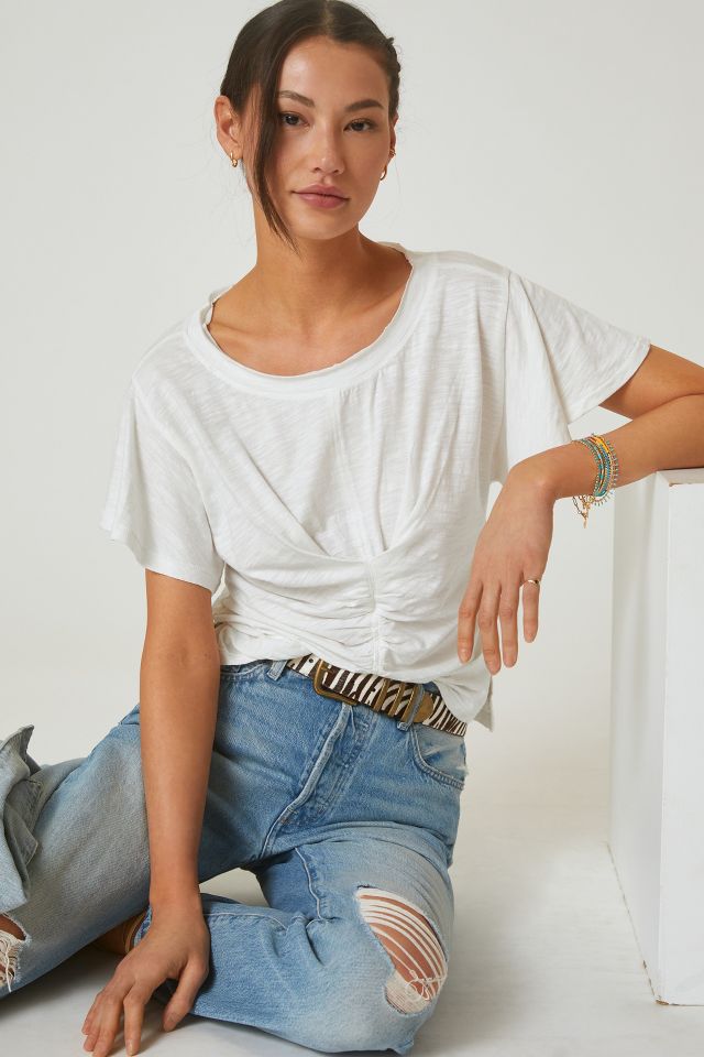 Pilcro Ruched Tee | Anthropologie UK