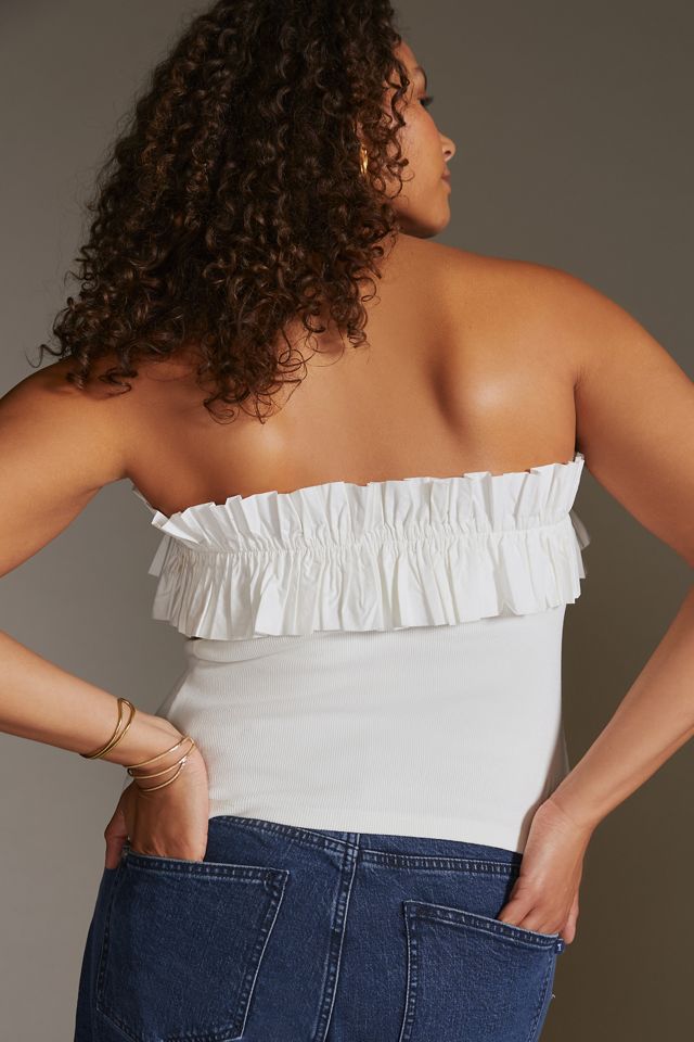 Maeve Poplin Ruffle Tube Top #6