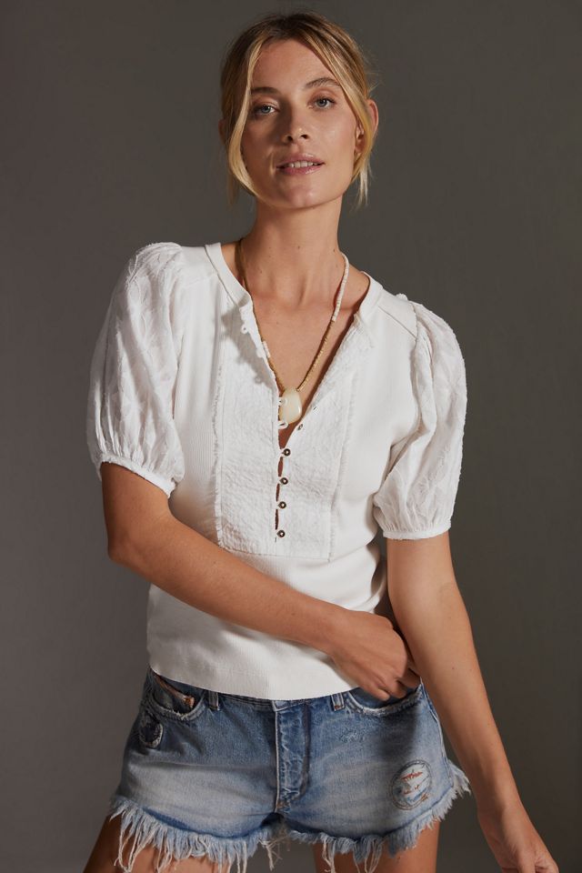 By Anthropologie Henley Tank