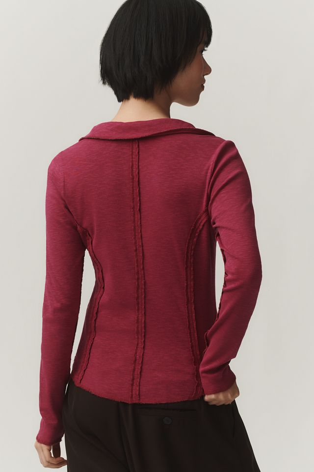 Pilcro Stitched Long-Sleeve Top #1