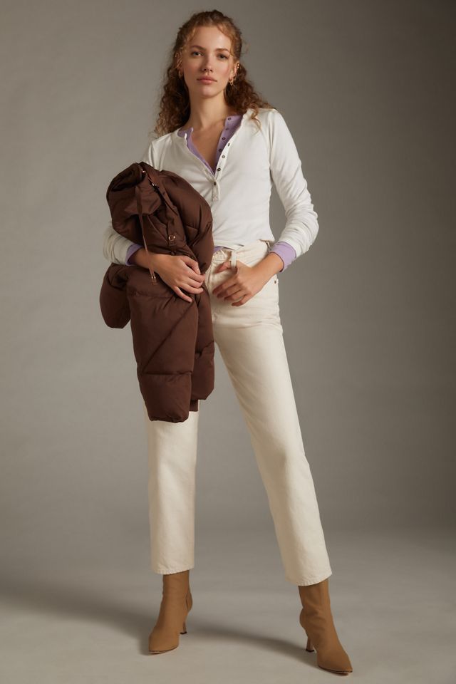 The Andie Ribbed Henley Top by Pilcro #3