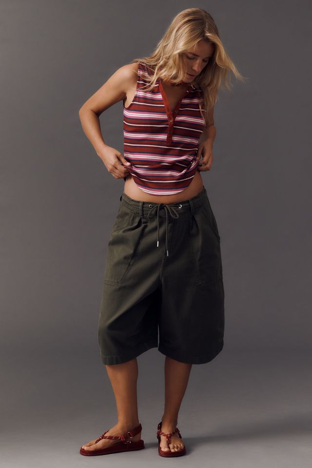 The Andie Ribbed Henley Top by Pilcro: Sleeveless Edition #2