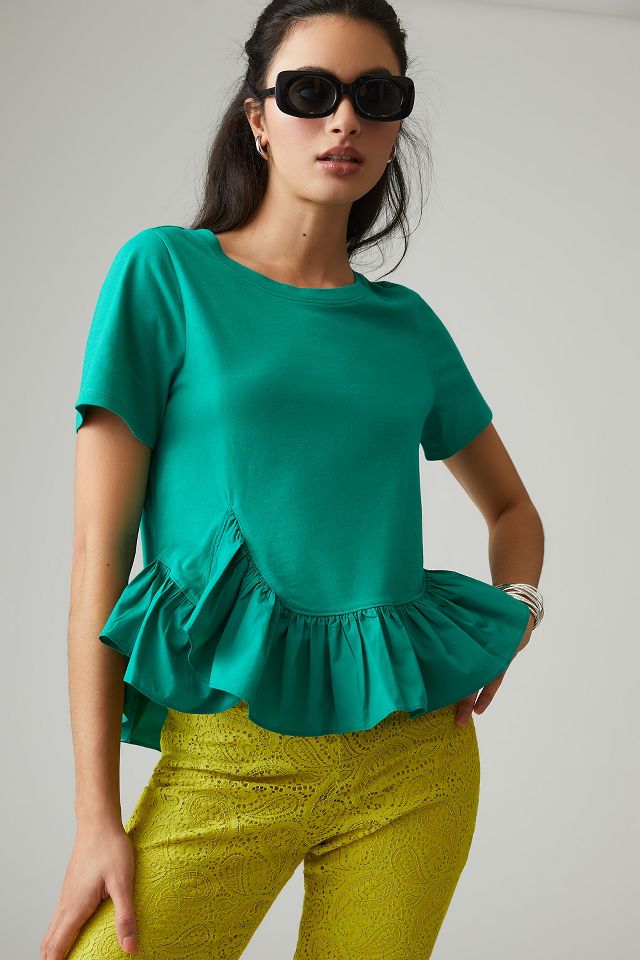 Top with best sale ruffle hem