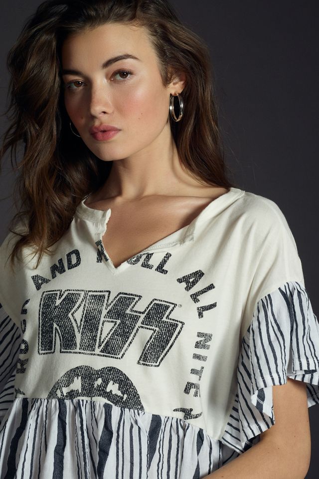 Pilcro Graphic Band Babydoll Tee #3