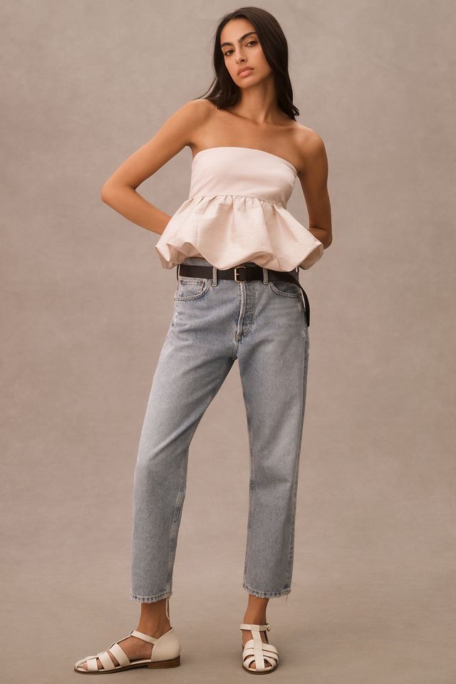 By Anthropologie Strapless Babydoll Bubble Top #3