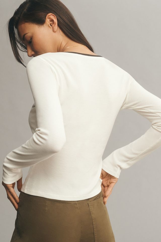 Pilcro Long-Sleeve Layered Ribbed Tee #1