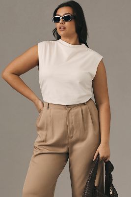 Mock-Neck Muscle Tank Top