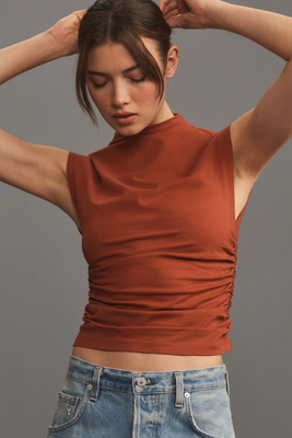 Mock-Neck Muscle Tank Top