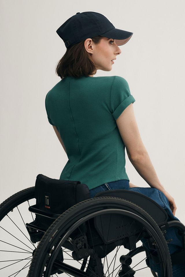 The Andie Ribbed Henley Top by Pilcro: Short-Sleeve Edition #1