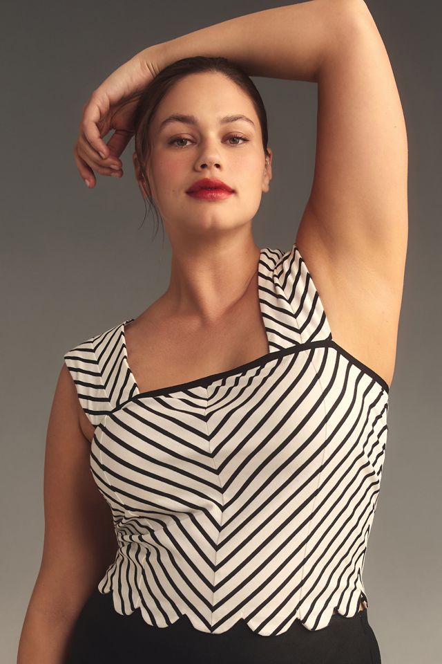 Maeve Square-Neck Cropped Tee #3