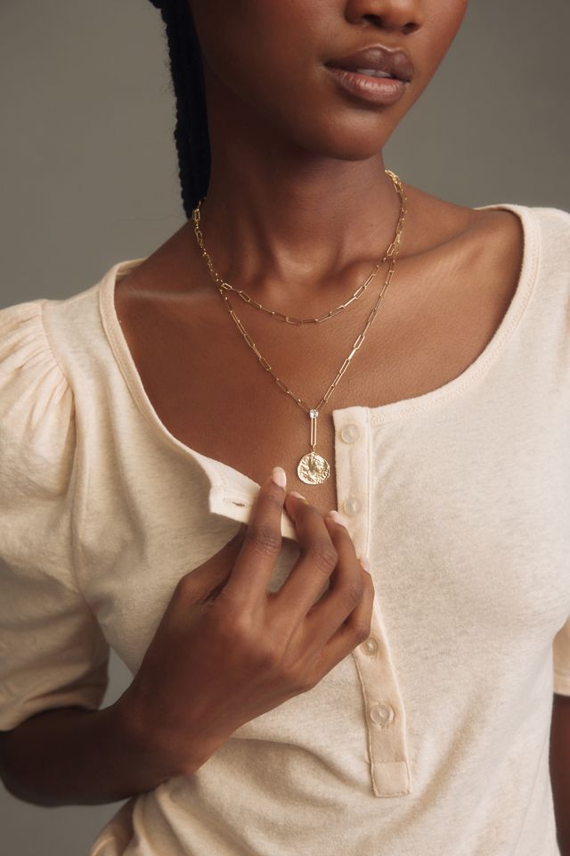 By Anthropologie Puff-Sleeve Henley Top #3