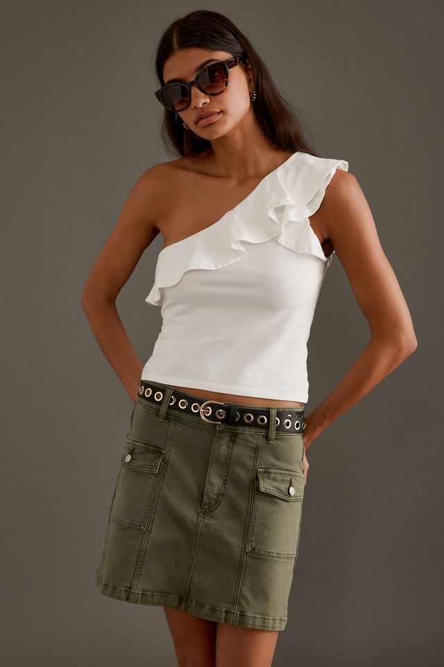 Maeve One-Shoulder Ruffled Top #6