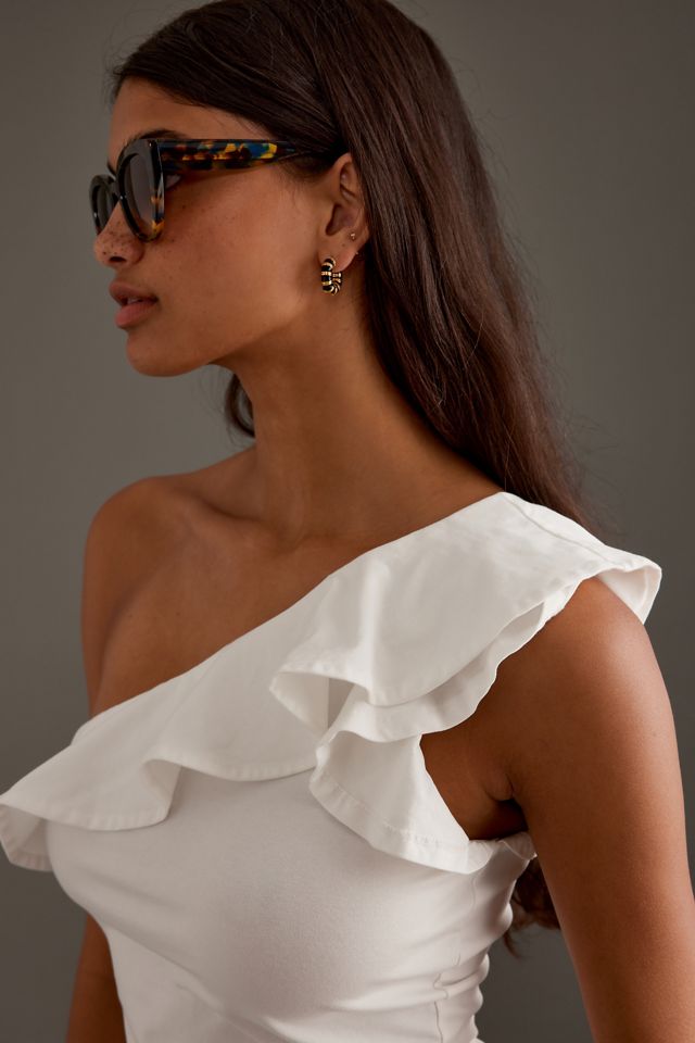 Maeve One-Shoulder Ruffled Top #7