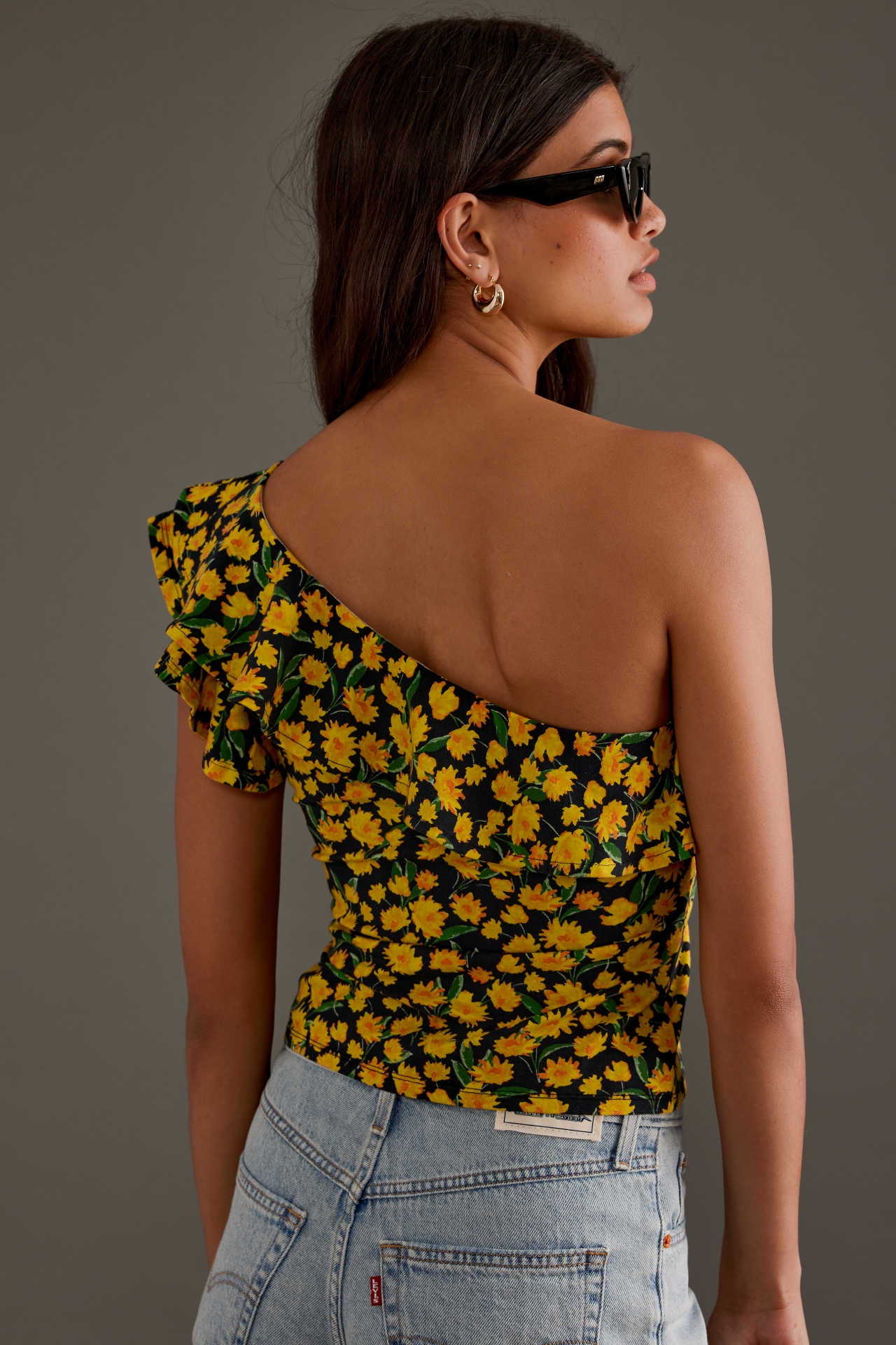 Maeve One-Shoulder Ruffled Top