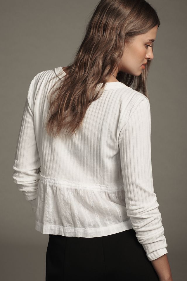 Pilcro Long-Sleeve Scoop-Neck Babydoll Top #1