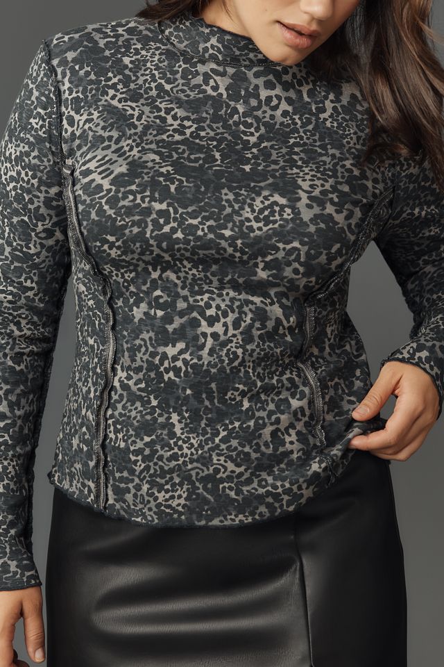 Pilcro Turtleneck Cotton-Slub Top #7