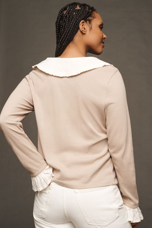 The Keira Collared Button-Front Blouse by Pilcro: Long-Sleeve Edition #5