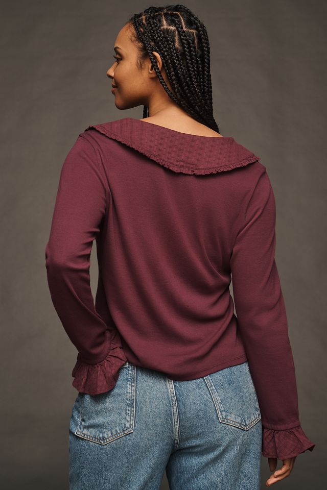 The Keira Collared Button-Front Blouse by Pilcro: Long-Sleeve Edition #5