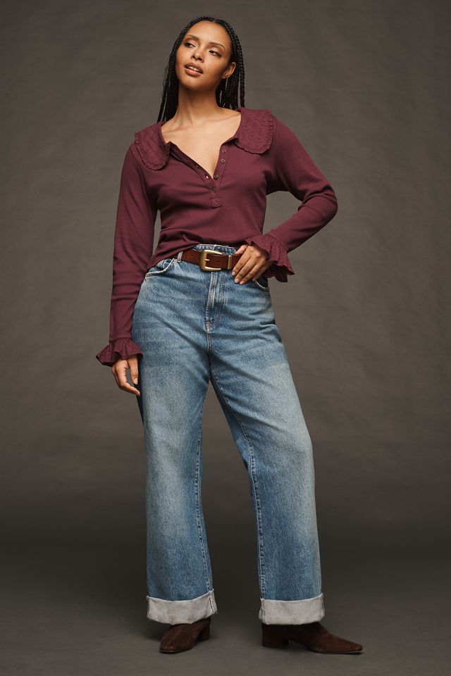 The Keira Collared Button-Front Blouse by Pilcro: Long-Sleeve Edition #6