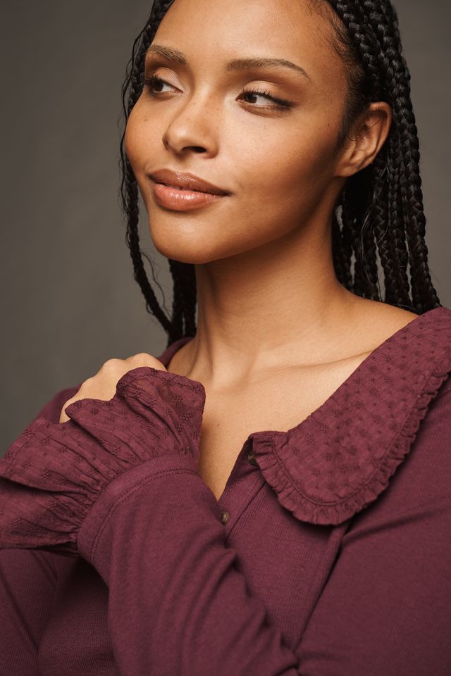 The Keira Collared Button-Front Blouse by Pilcro: Long-Sleeve Edition #7