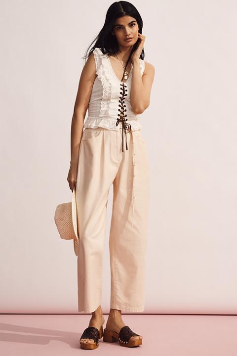 Pilcro Eyelet Ruffle Tank