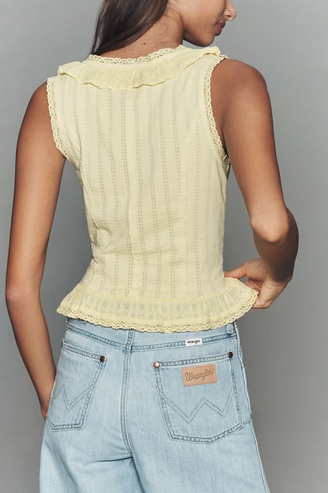 Pilcro Eyelet Ruffle Tank #3