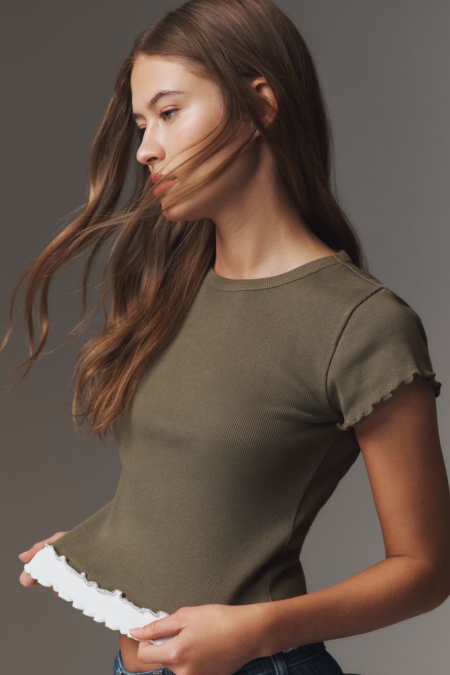 Maeve Flutter-Trim Graphic Baby Tee #3