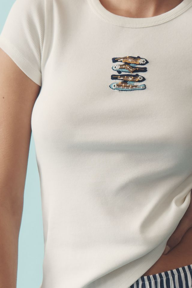 Maeve Embroidered Baby Tee #2