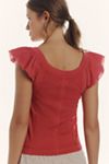 Pilcro Flutter-Sleeve Sport Tank