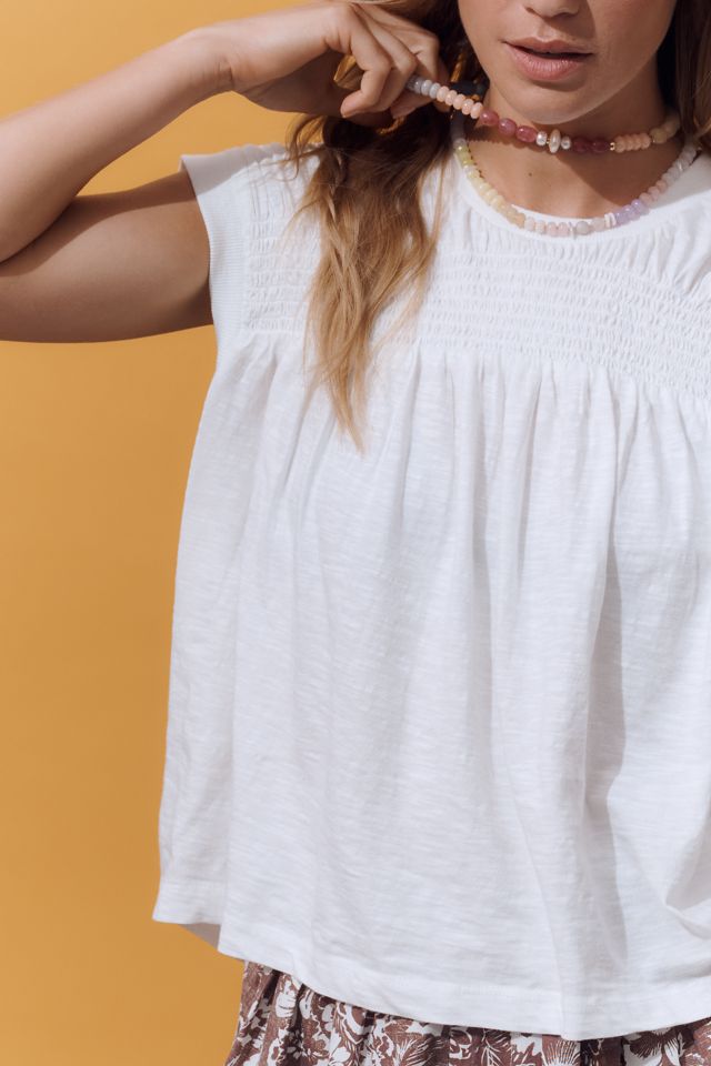 By Anthropologie Smocked Yoke Top #1