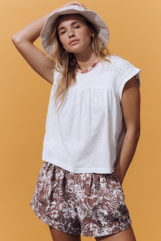 By Anthropologie Smocked Yoke Top #3