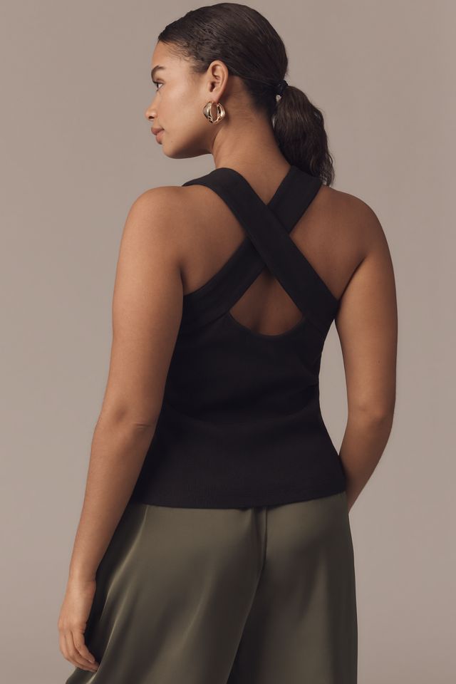 By Anthropologie Square-Neck Halter Tank #6