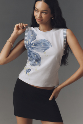 Crew Neck Sleeveless Muscle Tee