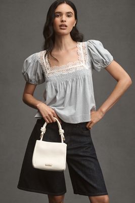 The Aly Puff-Sleeve Blouse by Pilcro: Linen Edition