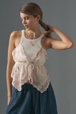 Débardeur en patchwork écharpe en Pink taille: XS - By Anthropologie - Modalova