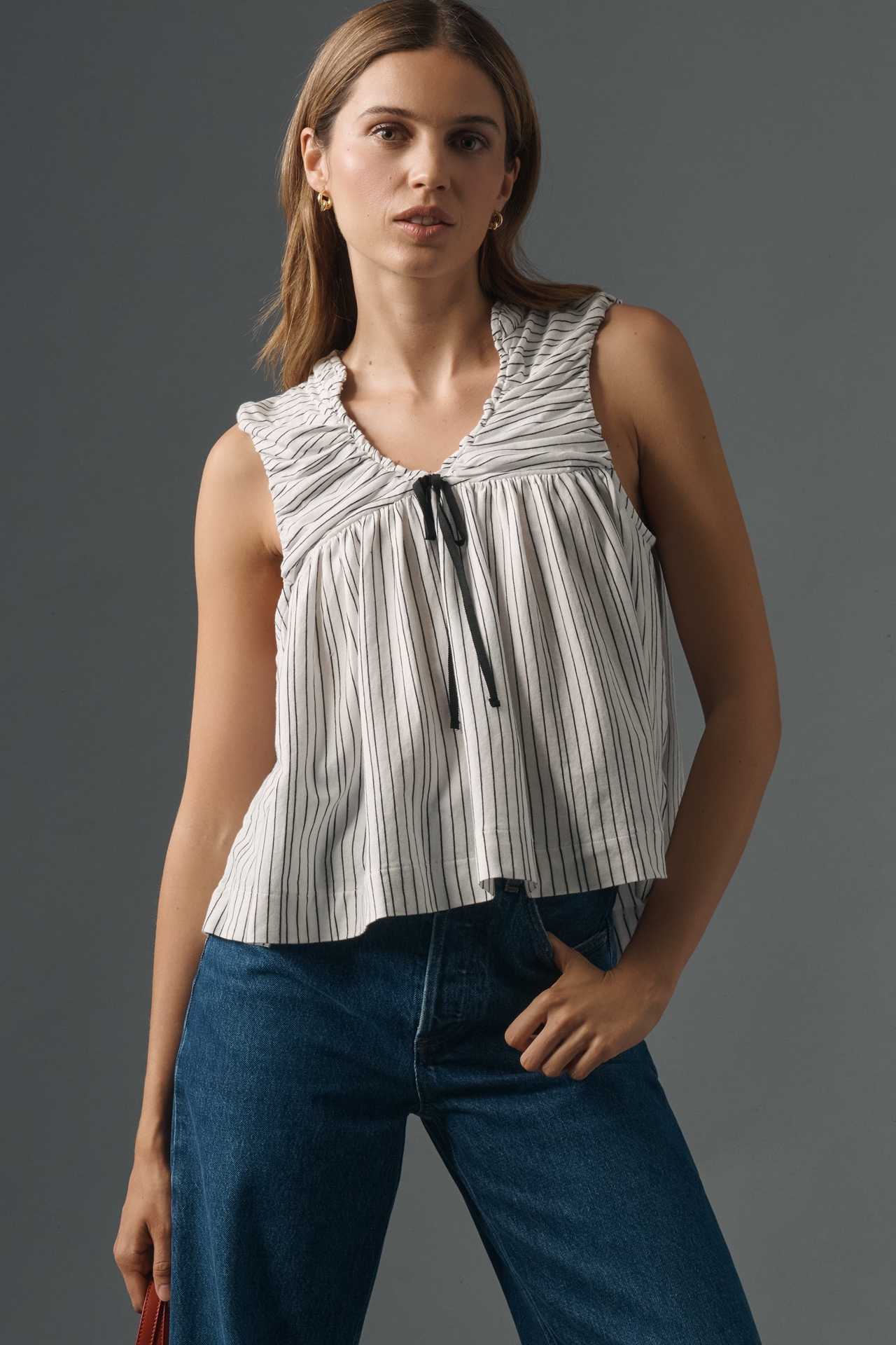 Maeve Ruched Swing Tank