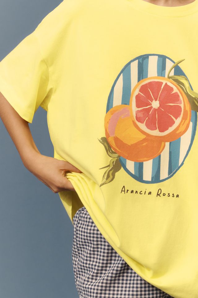 Elizabeth Rachael x Anthropologie Short-Sleeve Grapefruit Graphic Tee #1