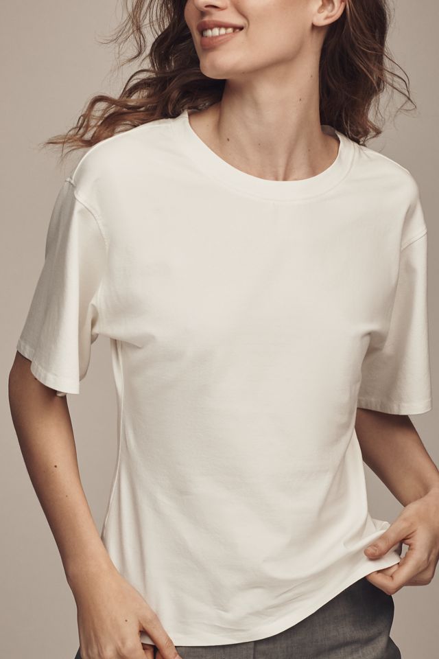 By Anthropologie Short-Sleeve Fitted Waist Top #3