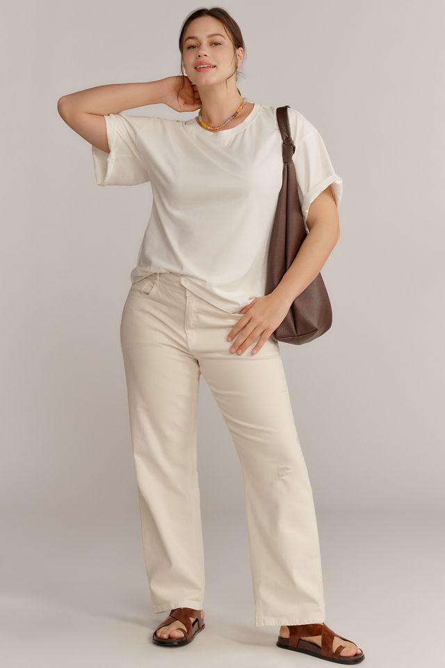 By Anthropologie Short-Sleeve Fitted Waist Top #1